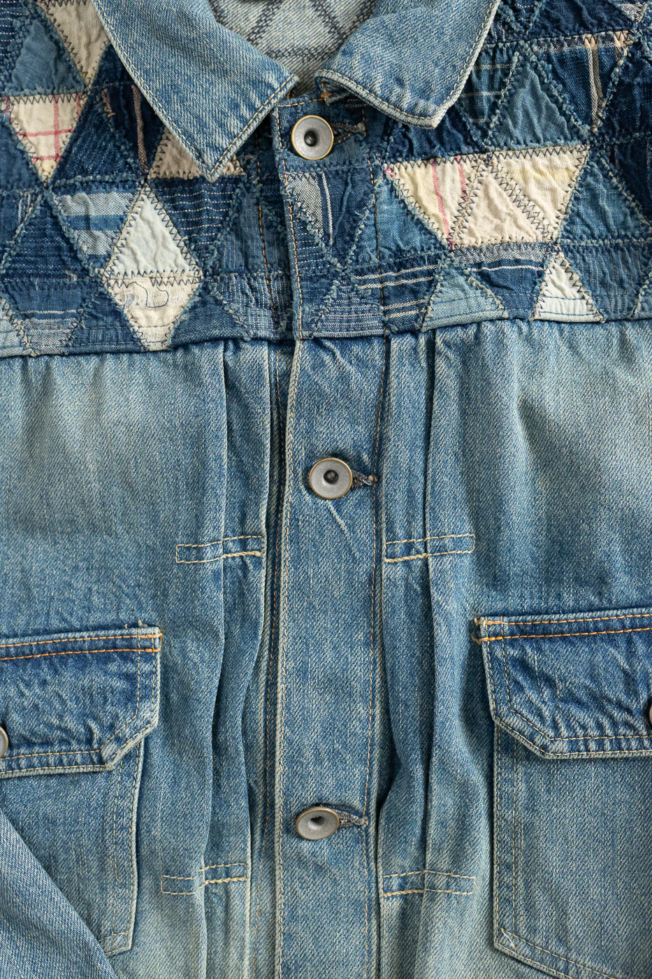 MSP-4000 - Tsugihagi Selvedge Denim Jacket - Used Indigo - Image 4