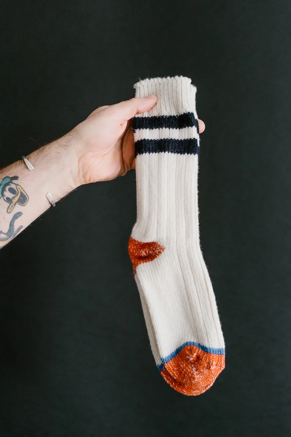 MW75.0266 - Extra Fine Merino Wool Socks - Nature, Ink - Image 3