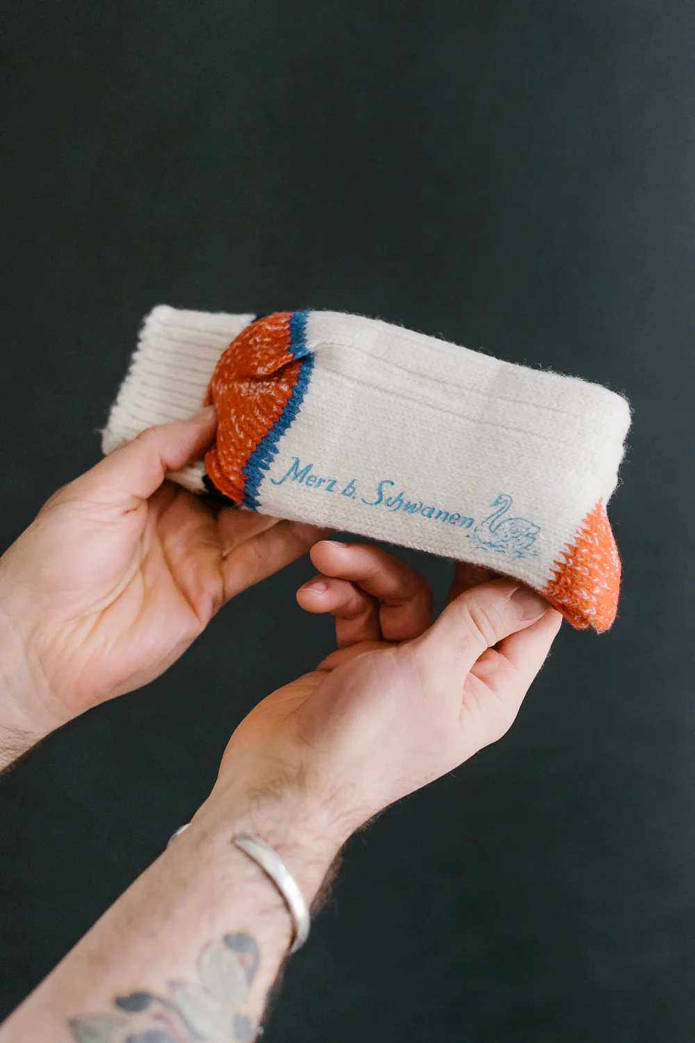 MW75.0266 - Extra Fine Merino Wool Socks - Nature, Ink - Image 5