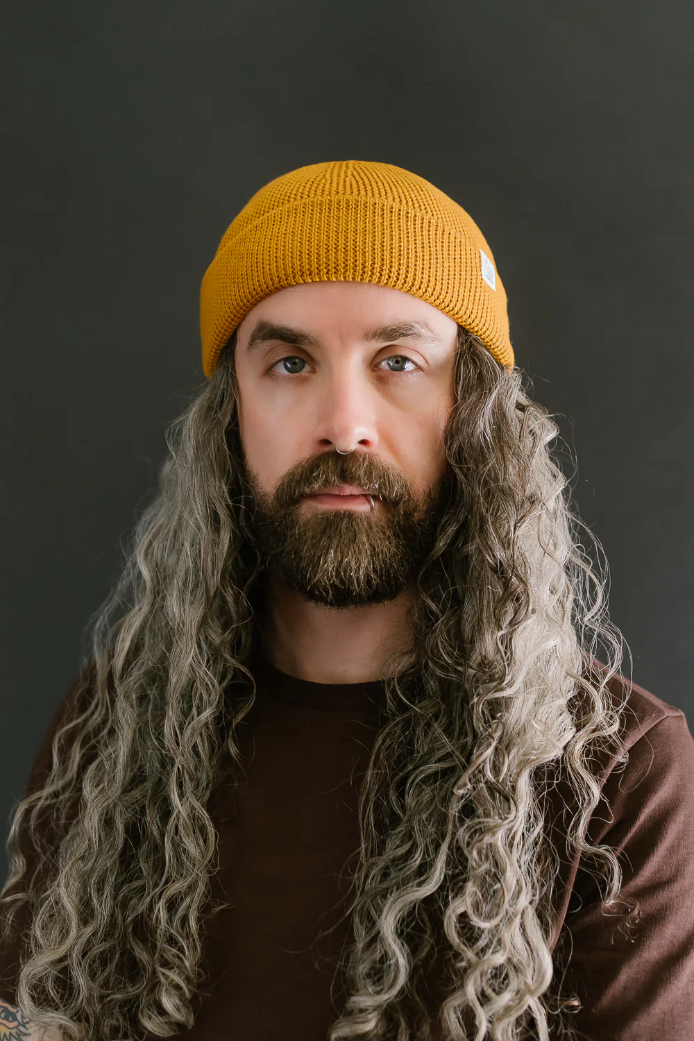 MWBN05.205 - Ribbed Structure Watch Cap Merino Wool  - Honey - Image 6