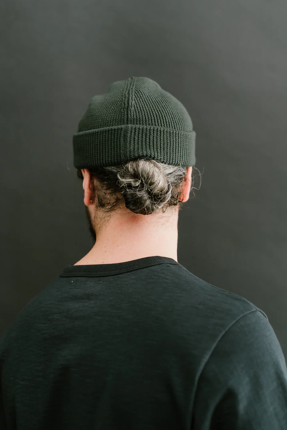 MWBN05.40 - Ribbed Structure Watch Cap Merino Wool  - Army - Image 3