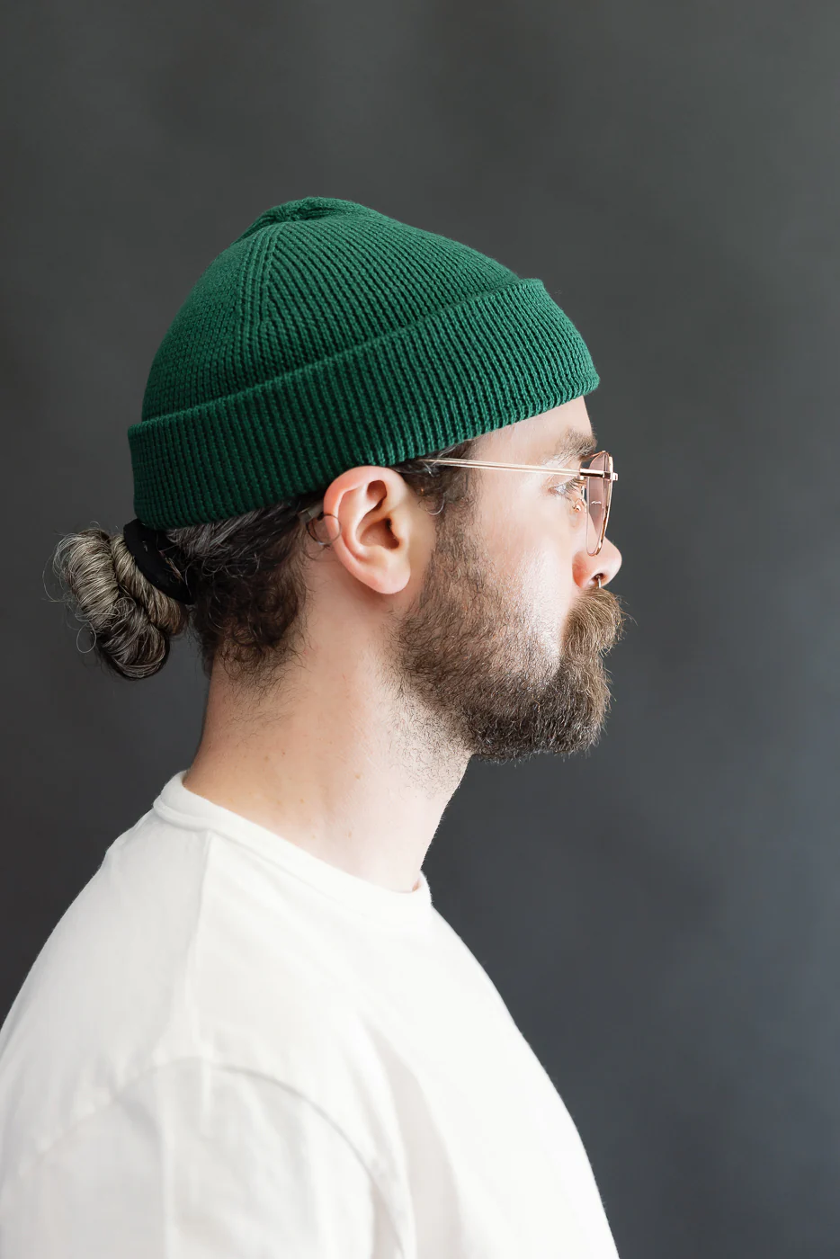 MWBN05.405 - Ribbed Structure Watch Cap Merino Wool - Moss Green - Image 5