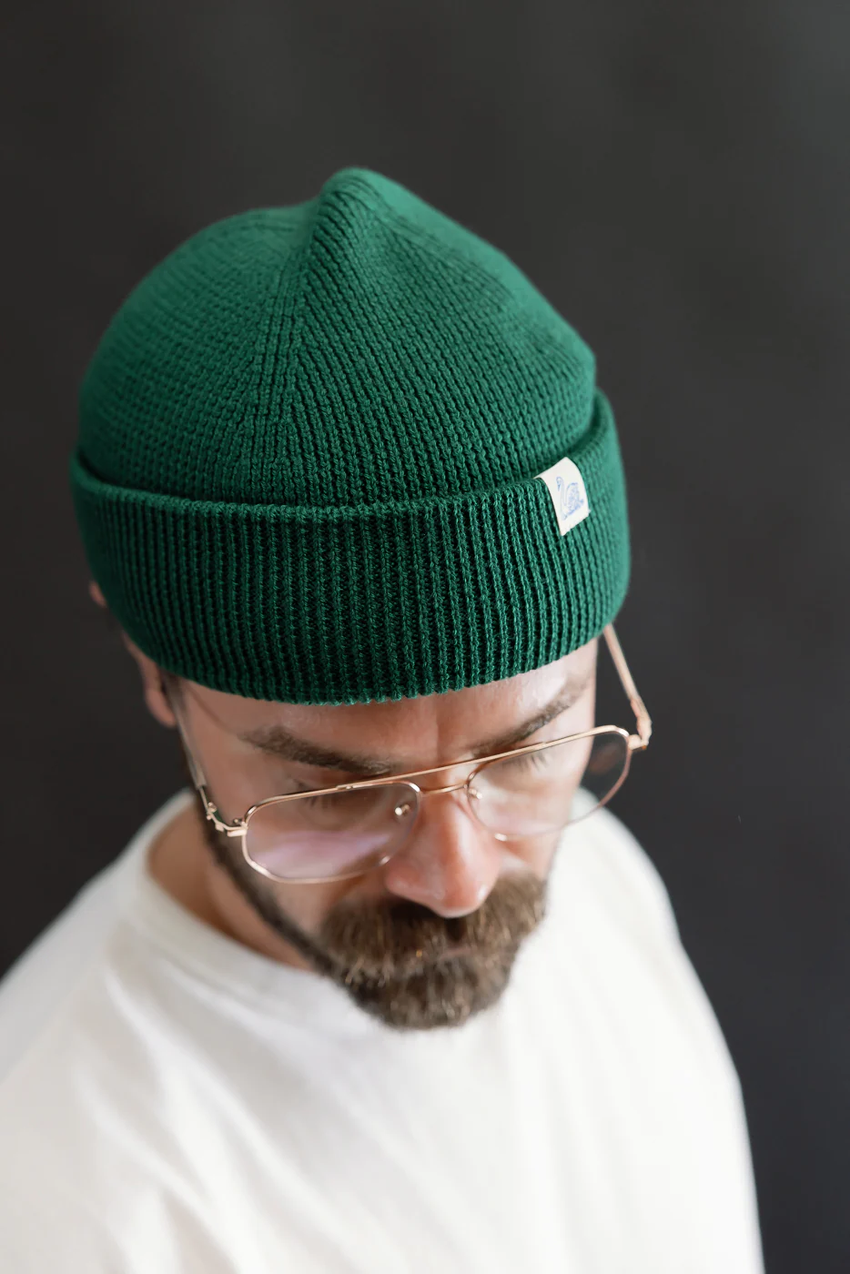 MWBN05.405 - Ribbed Structure Watch Cap Merino Wool - Moss Green - Image 6
