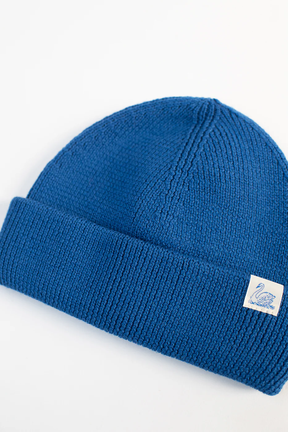 MWBN05.59 - Ribbed Structure Watch Cap Merino Wool - Swan Blue - Image 2