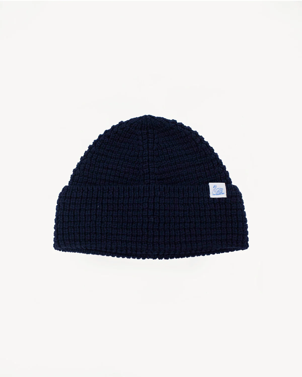 MWBN06.51 - Waffle Structure Sturdy Beanie Merino Wool - Dark Navy