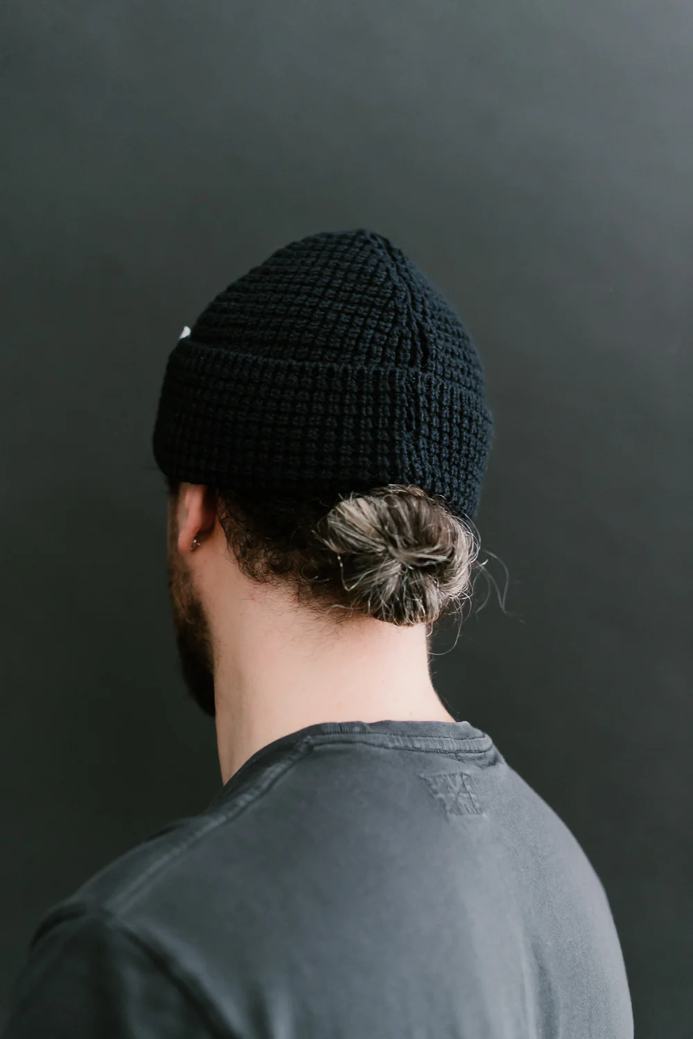 MWBN06.51 - Waffle Structure Sturdy Beanie Merino Wool - Dark Navy - Image 5