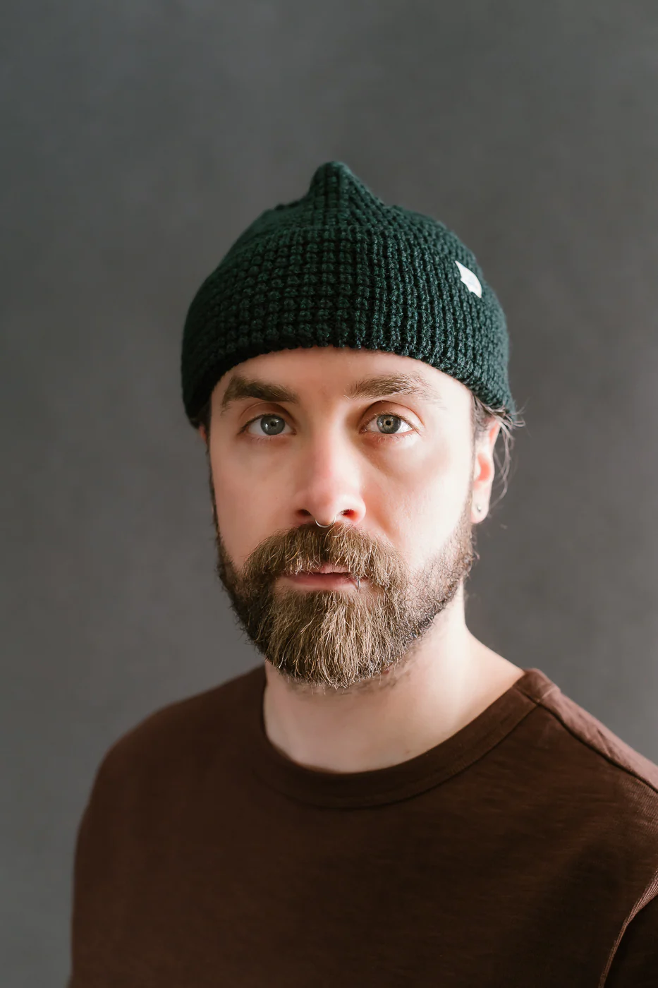 MWBN06.614 - Waffle Structure Sturdy Beanie Merino Wool - Dark Teal - Image 6