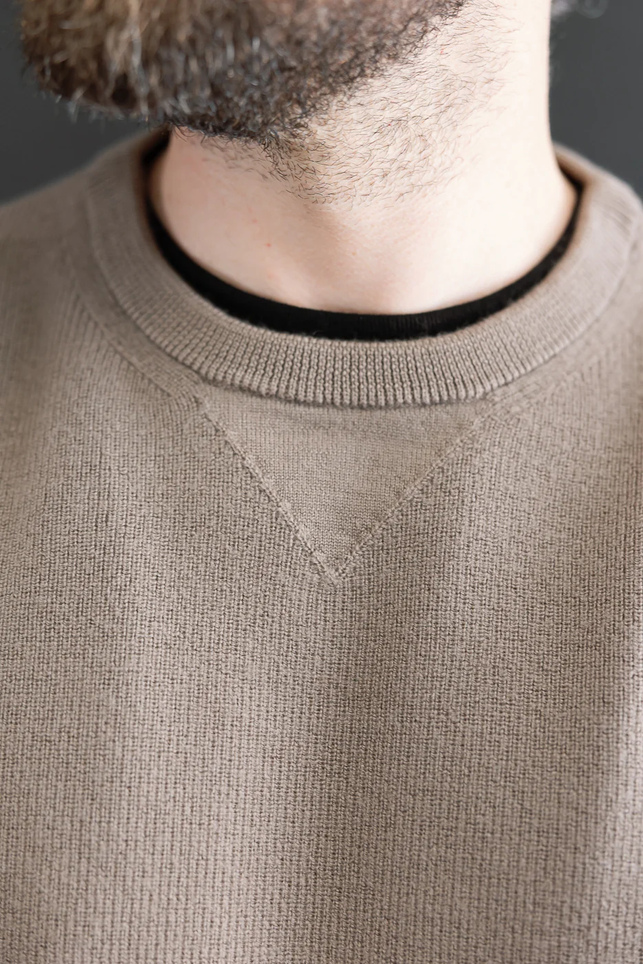 MWCC01.06 - Ribbed Structure Pullover Merino Wool - Grain - Image 17