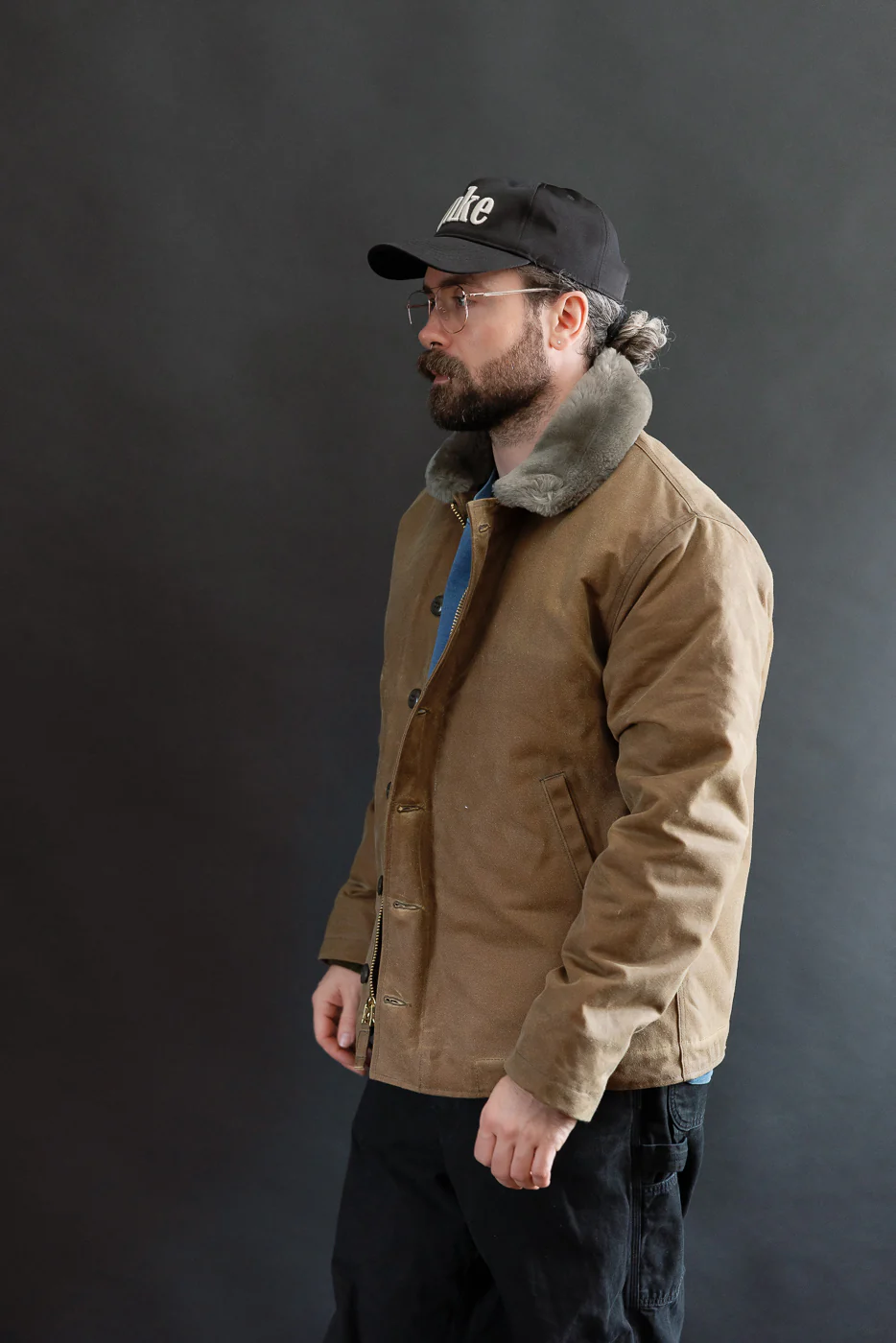 N-1 Waxed Deck Jacket - Hardtack, Grey - Image 12