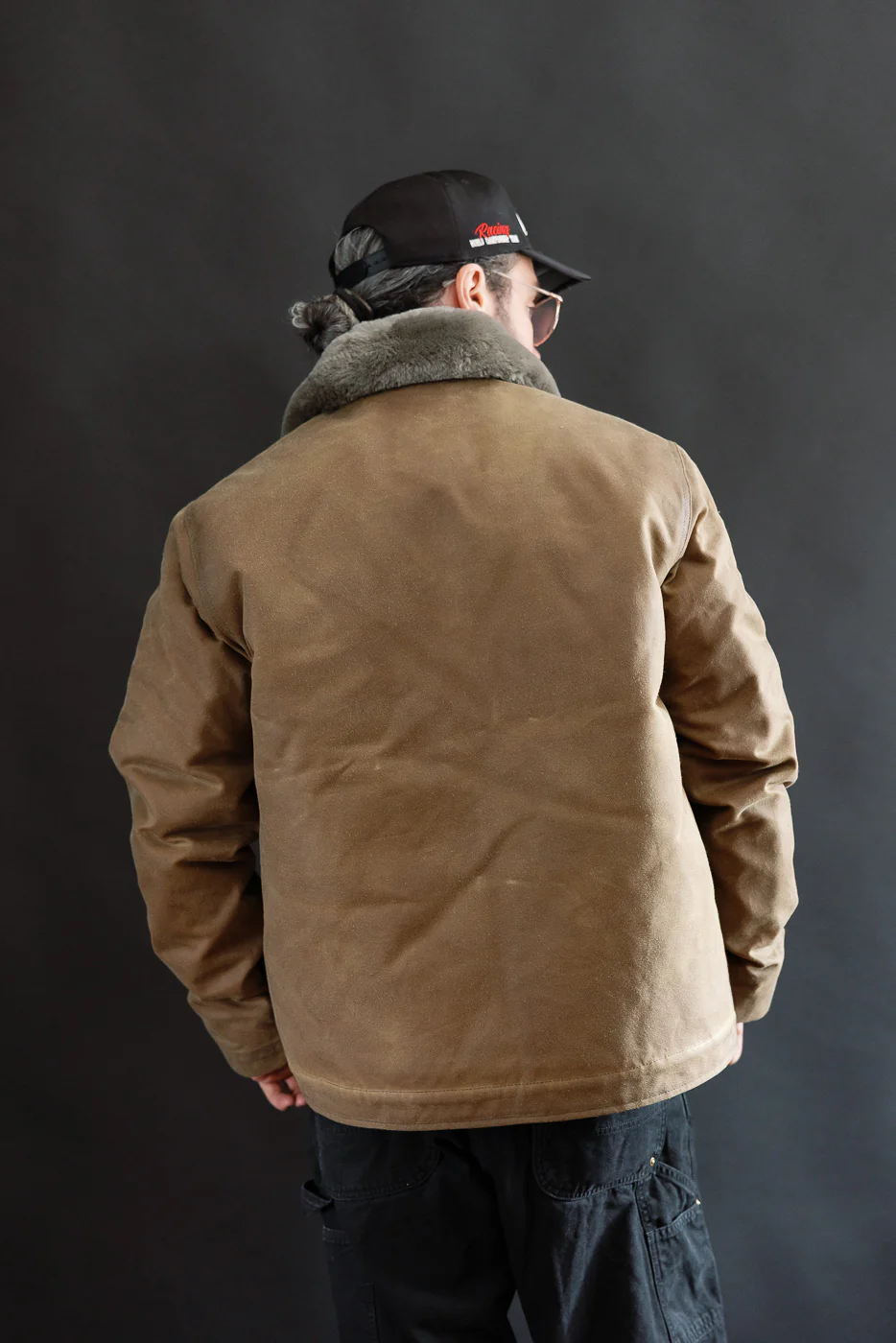 N-1 Waxed Deck Jacket - Hardtack, Grey - Image 13