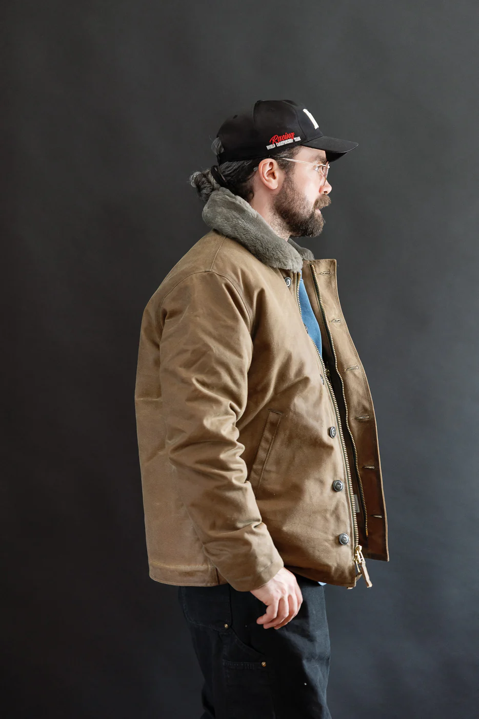 N-1 Waxed Deck Jacket - Hardtack, Grey - Image 14