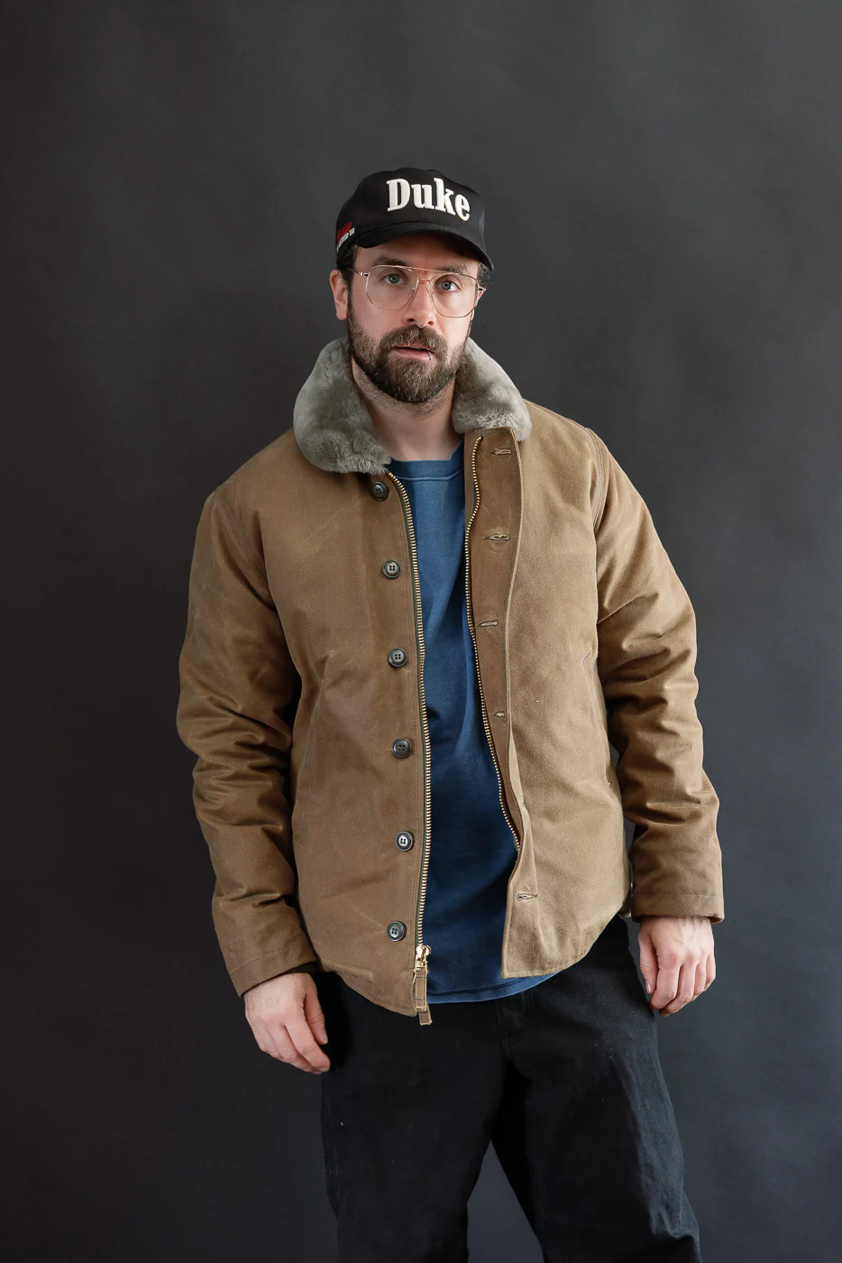 N-1 Waxed Deck Jacket - Hardtack, Grey - Image 15