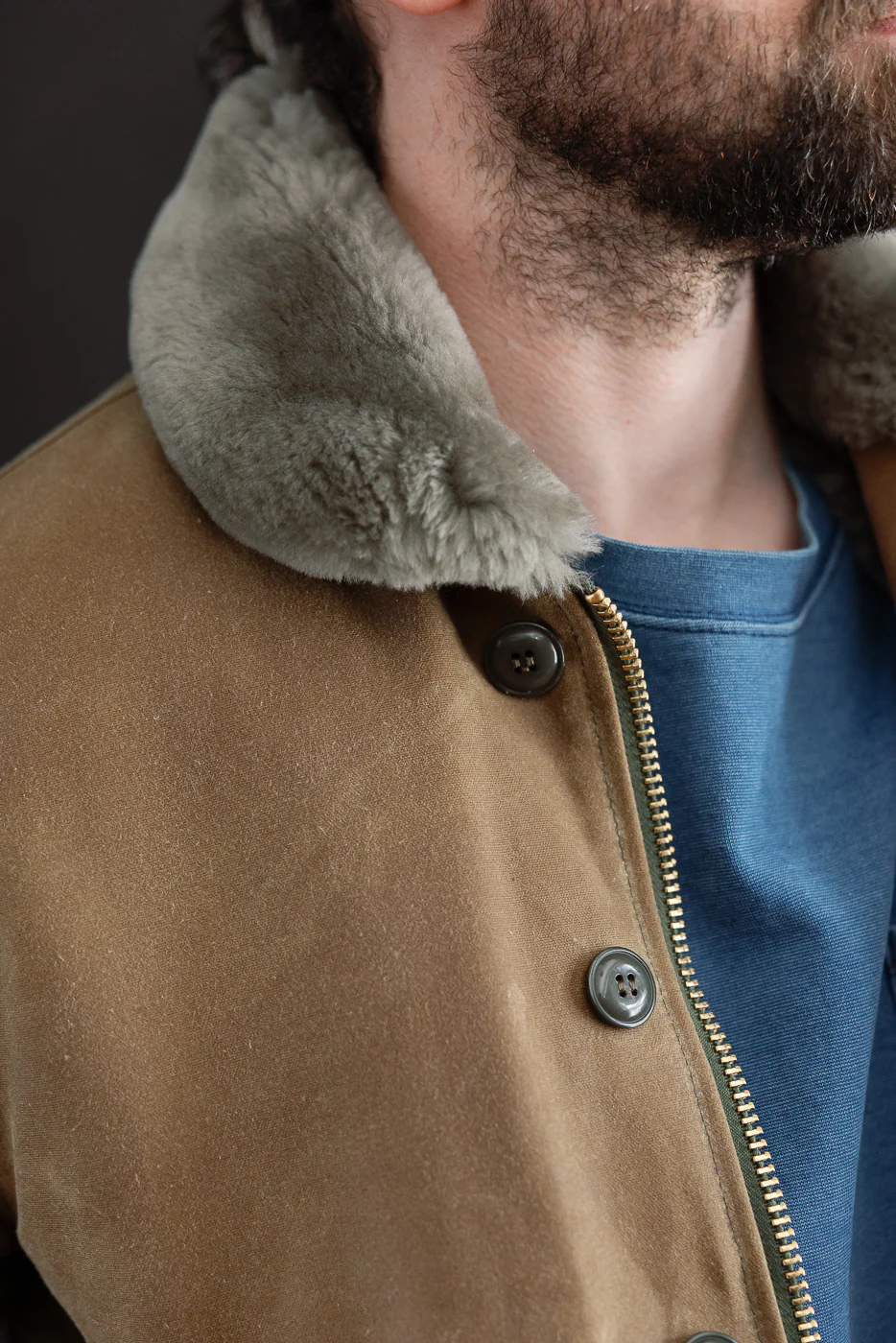 N-1 Waxed Deck Jacket - Hardtack, Grey - Image 18
