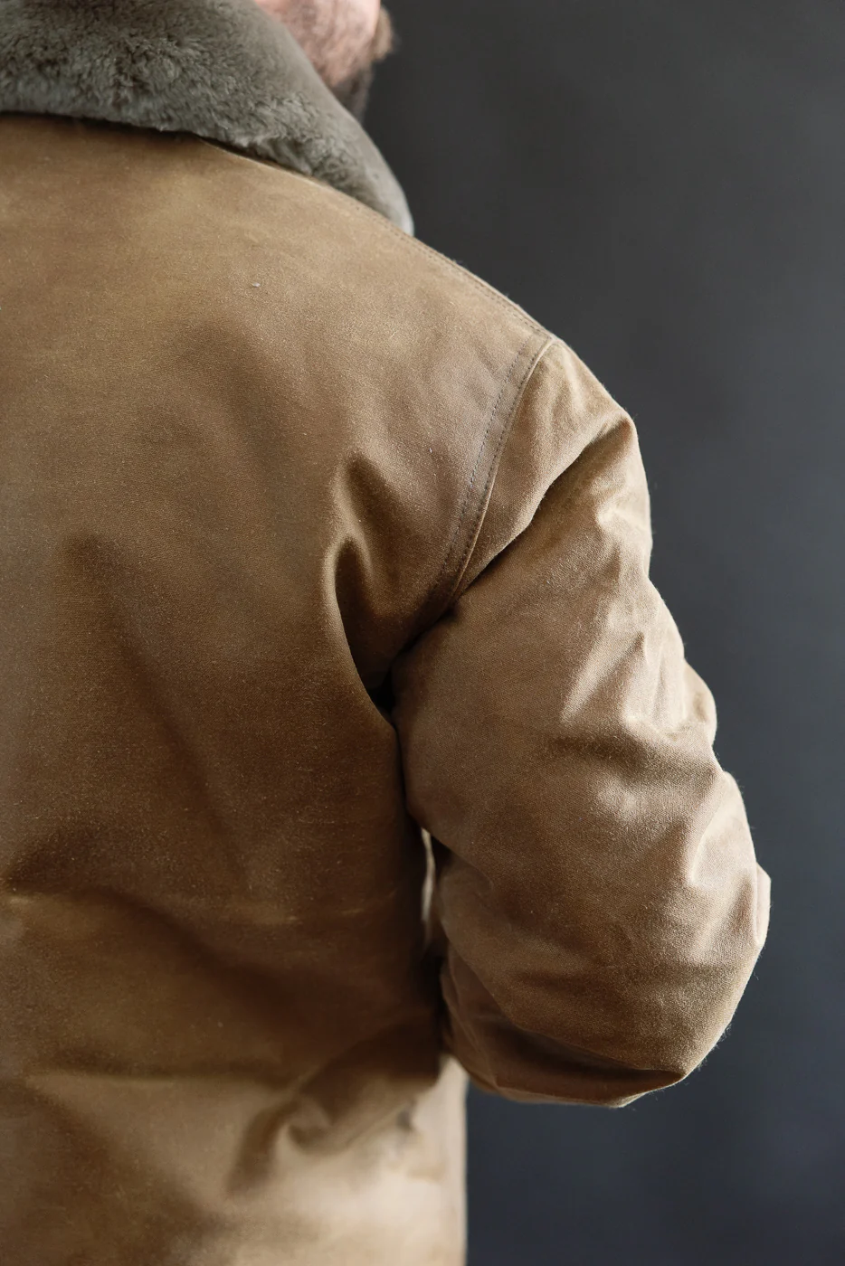 N-1 Waxed Deck Jacket - Hardtack, Grey - Image 19