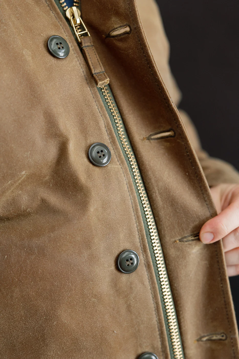 N-1 Waxed Deck Jacket - Hardtack, Grey - Image 22