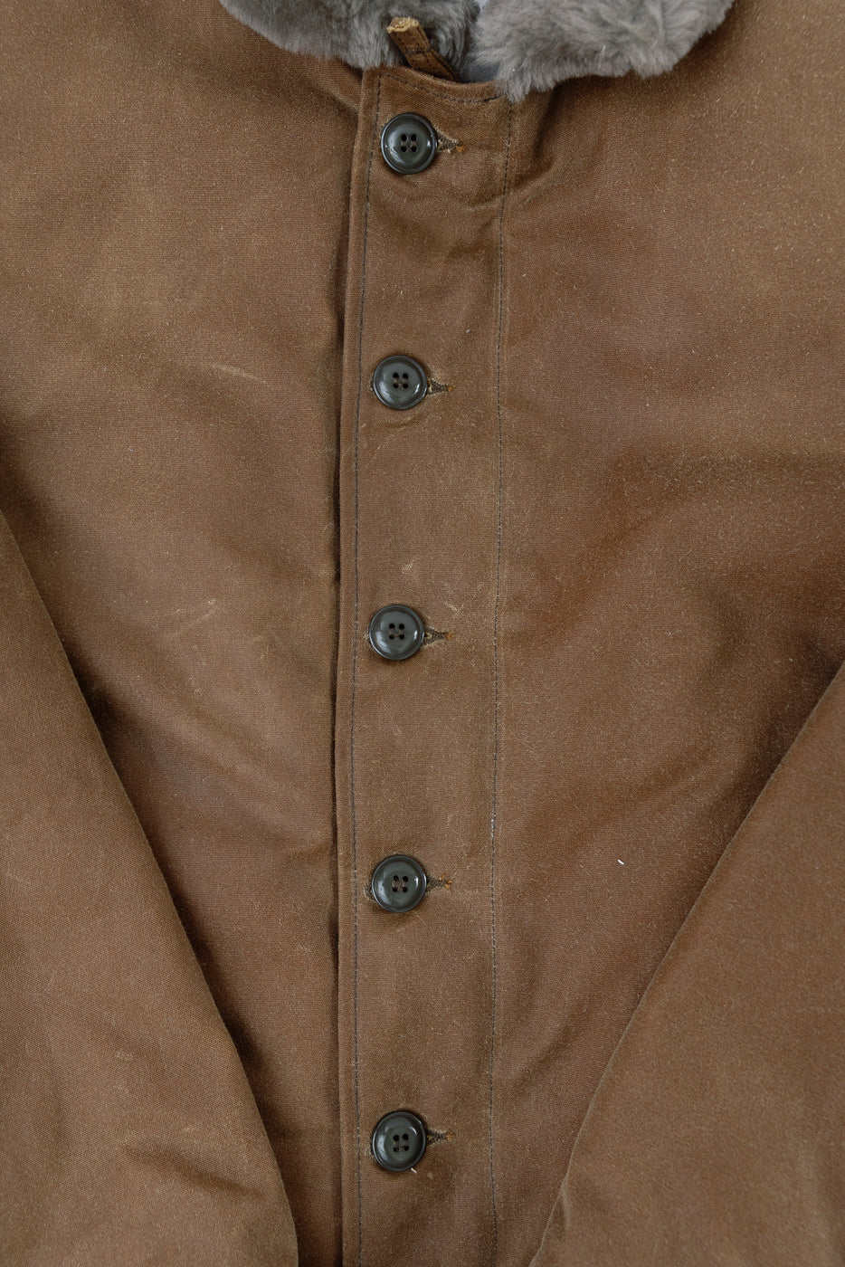 N-1 Waxed Deck Jacket - Hardtack, Grey - Image 3