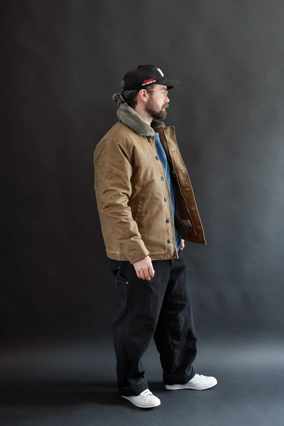 N-1 Waxed Deck Jacket - Hardtack, Grey - Image 9