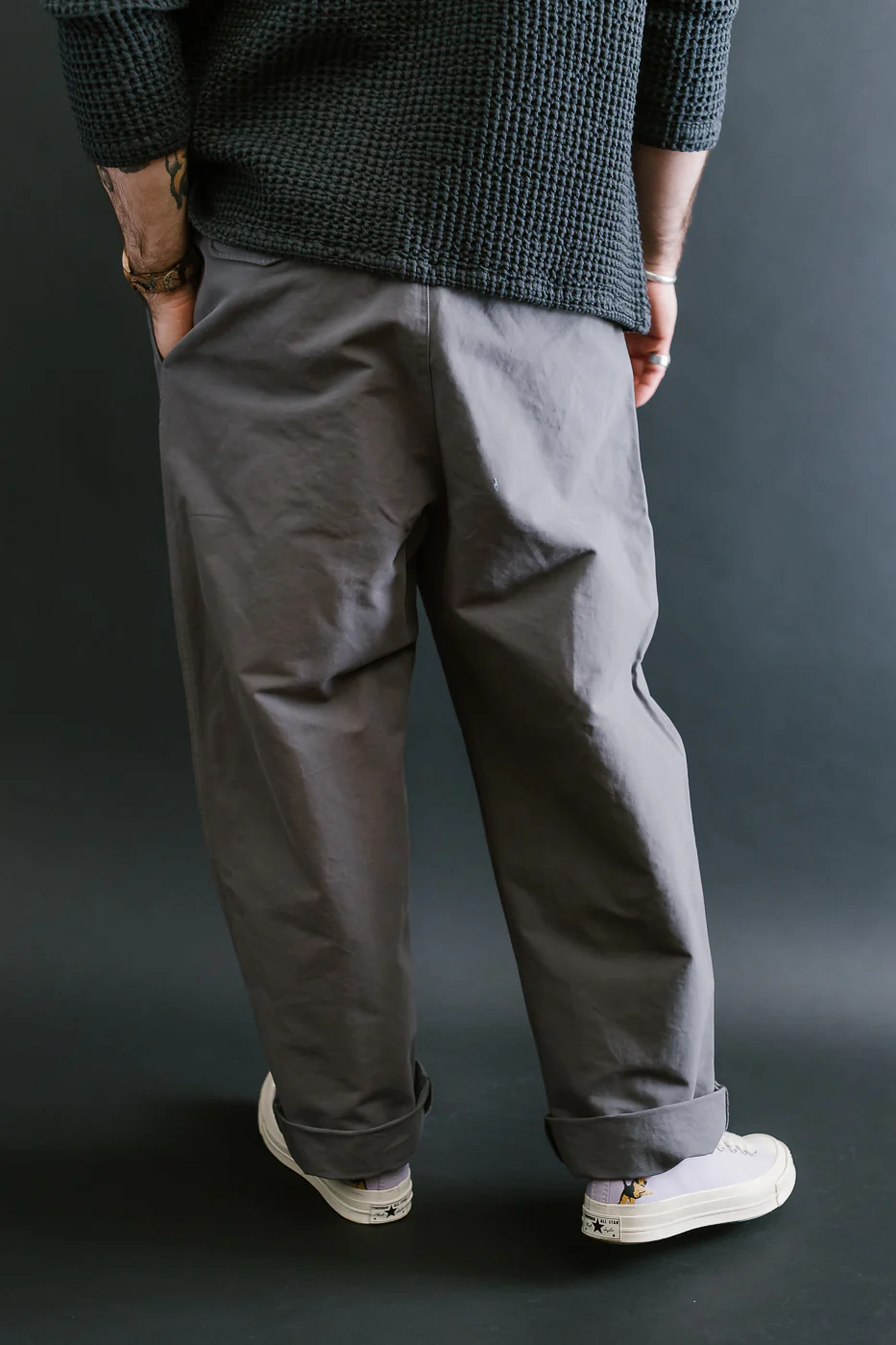 M-C-011 - Officer Chino Nebraska Cotton - Charcoal - Image 12