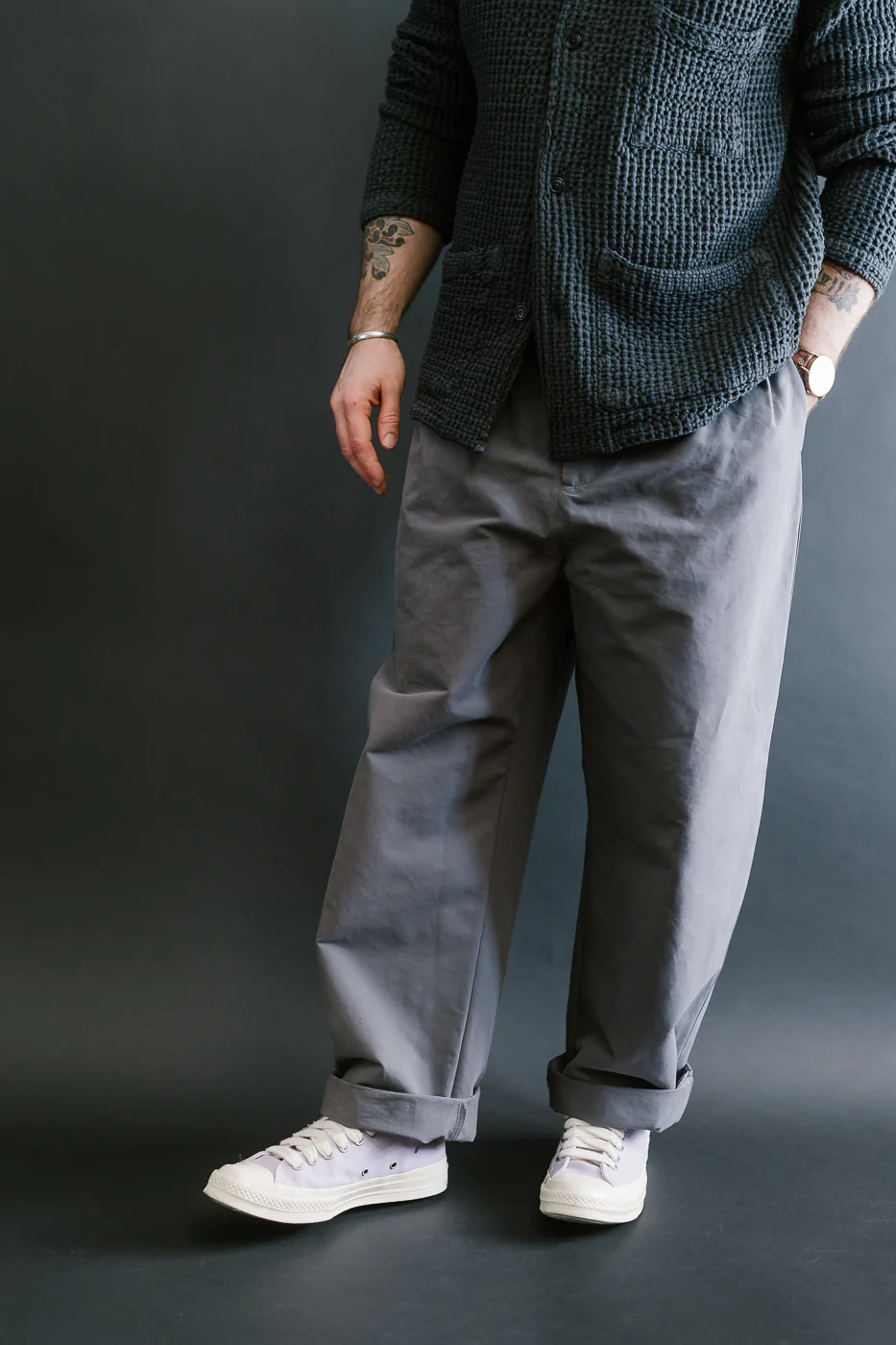 M-C-011 - Officer Chino Nebraska Cotton - Charcoal - Image 14