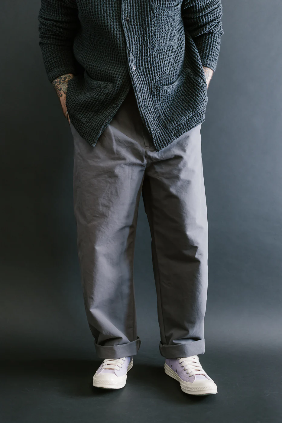 M-C-011 - Officer Chino Nebraska Cotton - Charcoal - Image 15