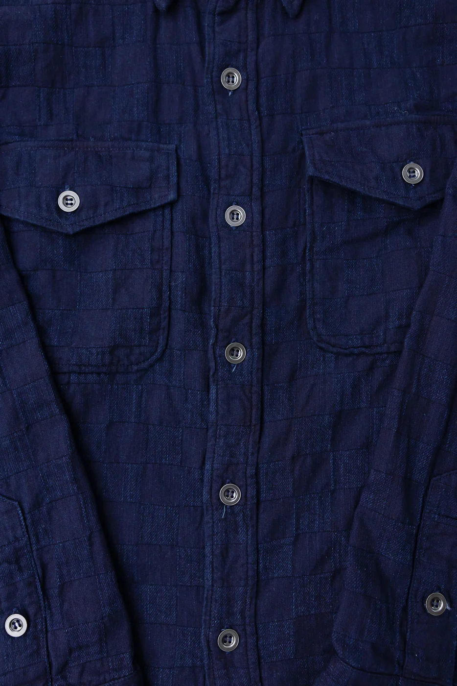 Officer Shirt Jacquard Plaid - Indigo - Image 3