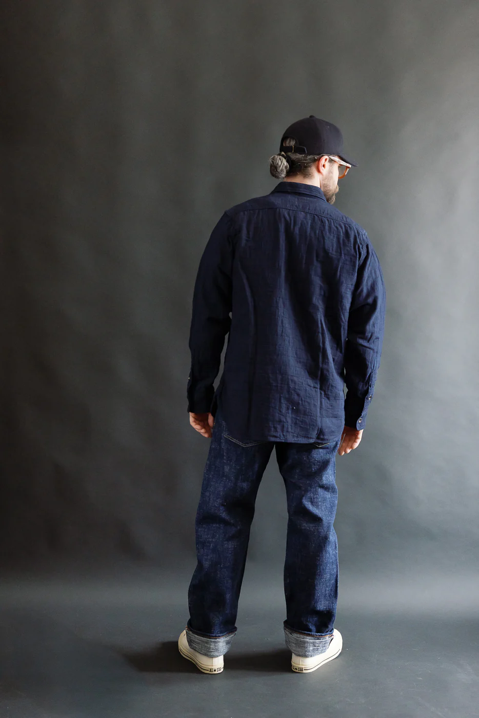 Officer Shirt Jacquard Plaid - Indigo - Image 9