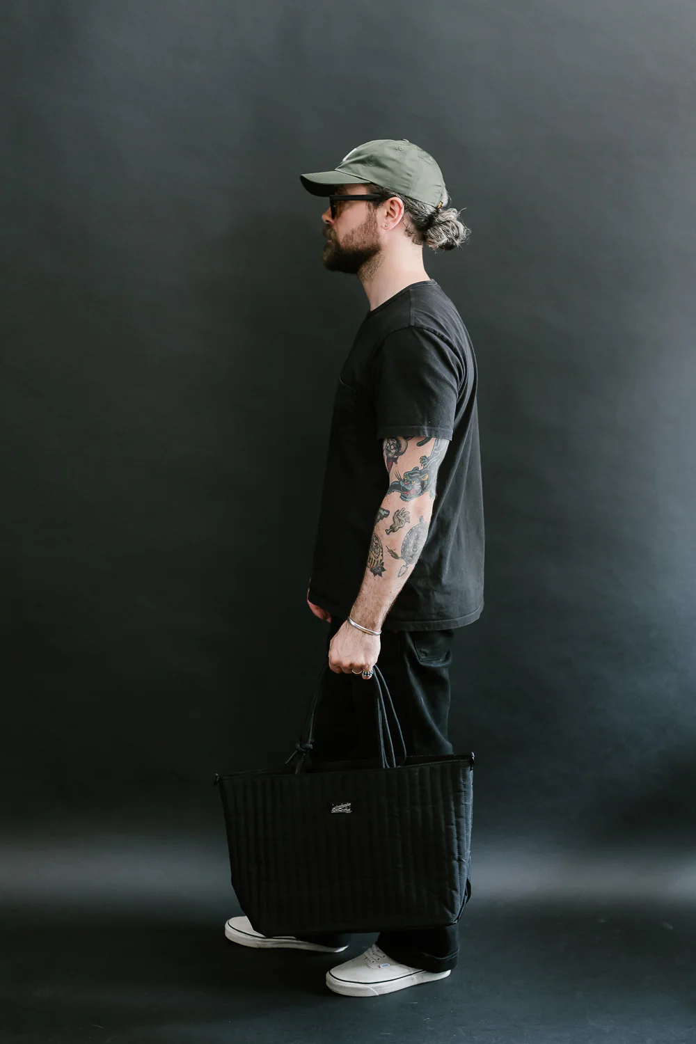 OGL-ORI-MILLIE-CARALL-BLK - OGL Originale Tech Material Millie Carry-All Tote Bag - Black - Image 5