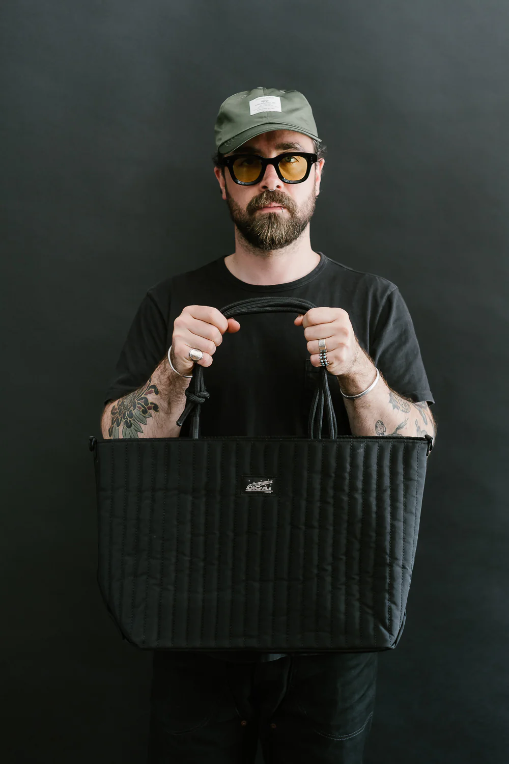 OGL-ORI-MILLIE-CARALL-BLK - OGL Originale Tech Material Millie Carry-All Tote Bag - Black - Image 6