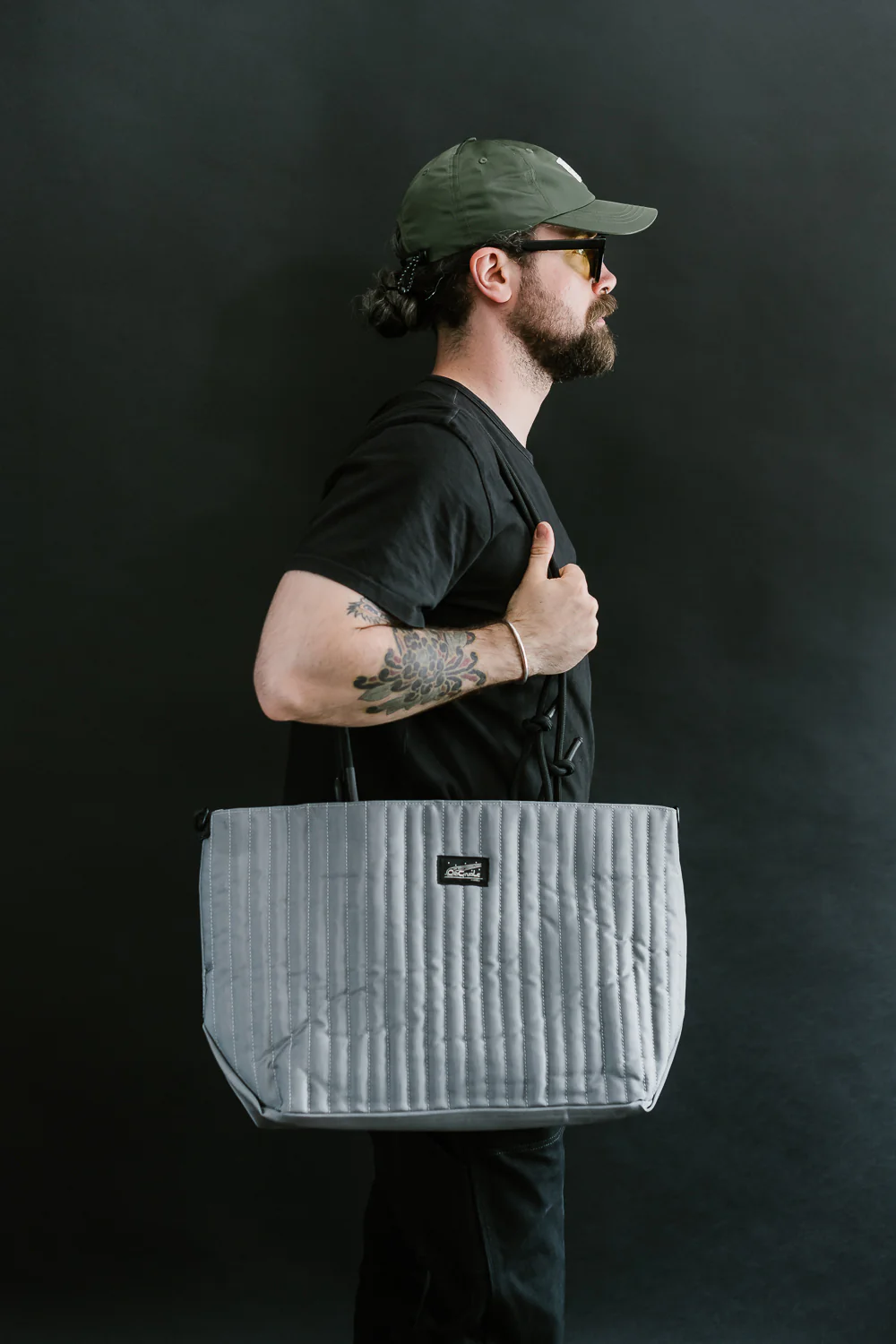 OGL-ORI-MILLIE-CARALL-SIL - OGL Originale Tech Material Millie Carry-All Tote Bag - Silver - Image 7