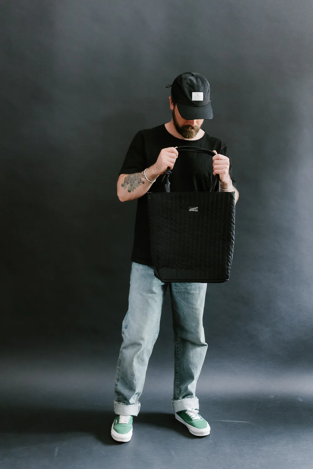 OGL-ORI-MILLIE-UTIL-BLK - OGL Originale Tech Material Millie Utility Tote Bag - Black - Image 4