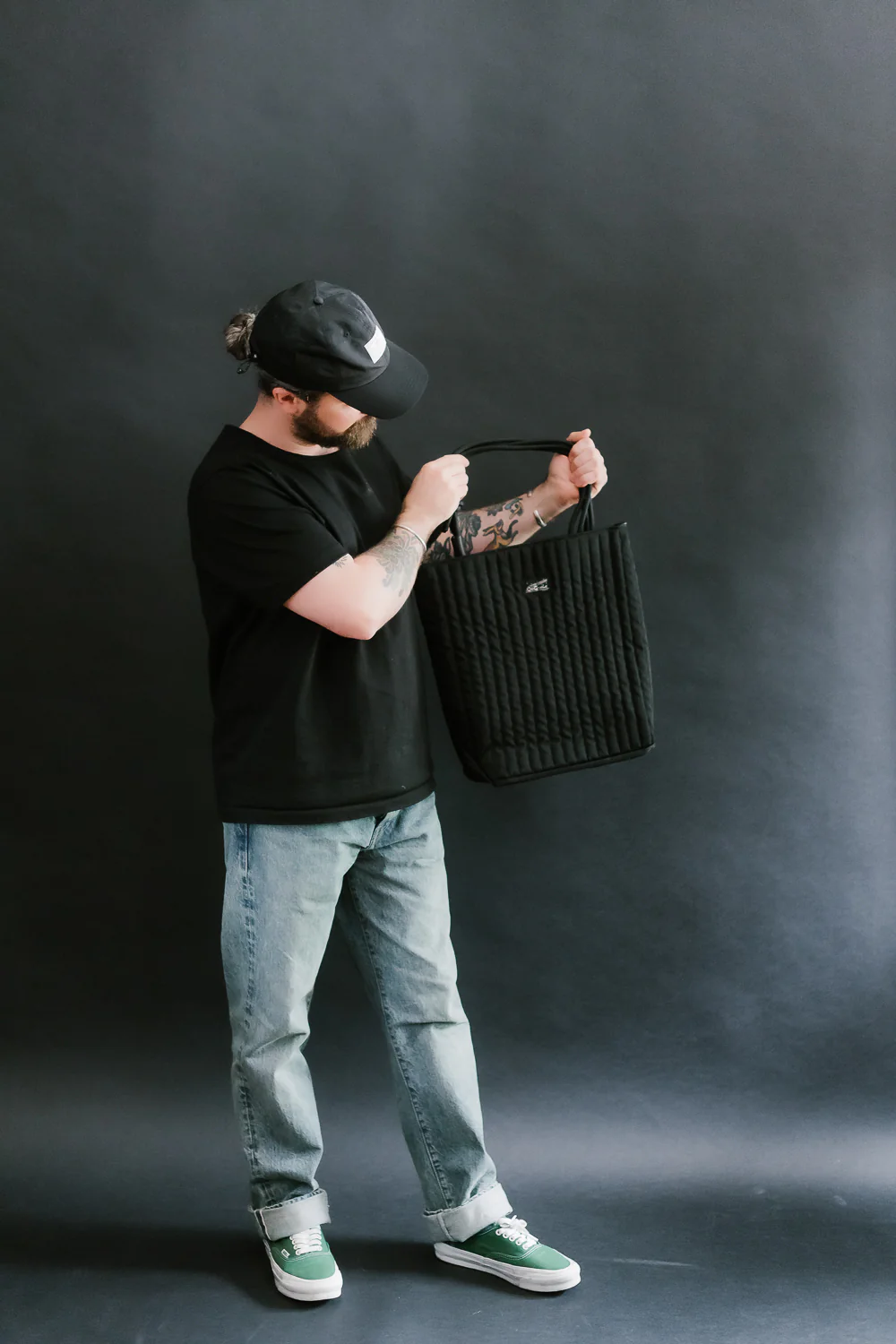 OGL-ORI-MILLIE-UTIL-BLK - OGL Originale Tech Material Millie Utility Tote Bag - Black - Image 5