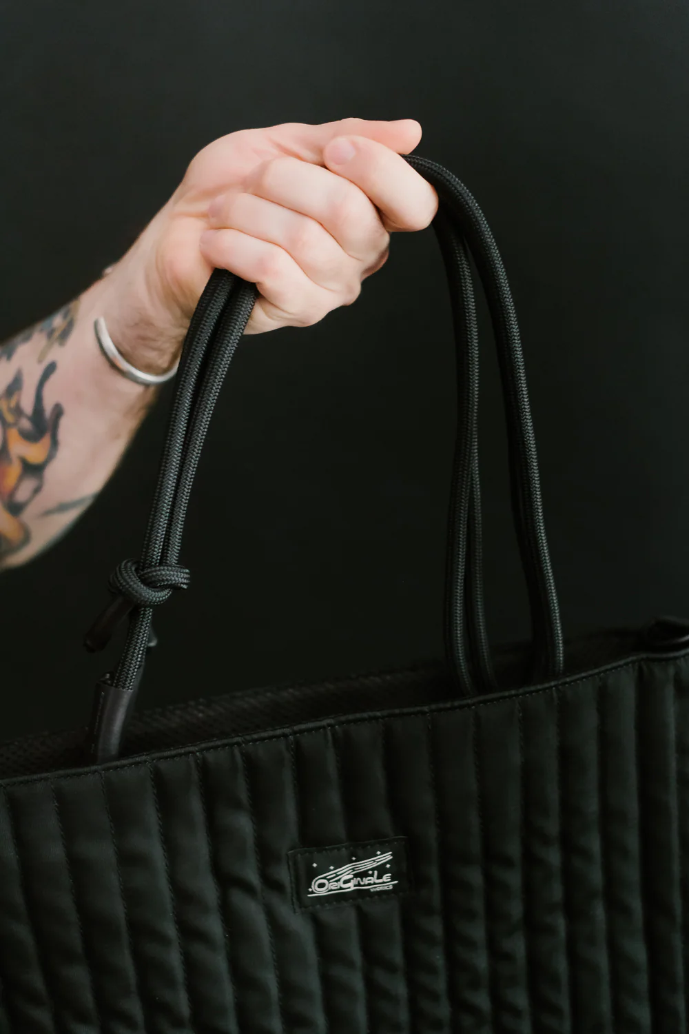 OGL-ORI-MILLIE-UTIL-BLK - OGL Originale Tech Material Millie Utility Tote Bag - Black - Image 8