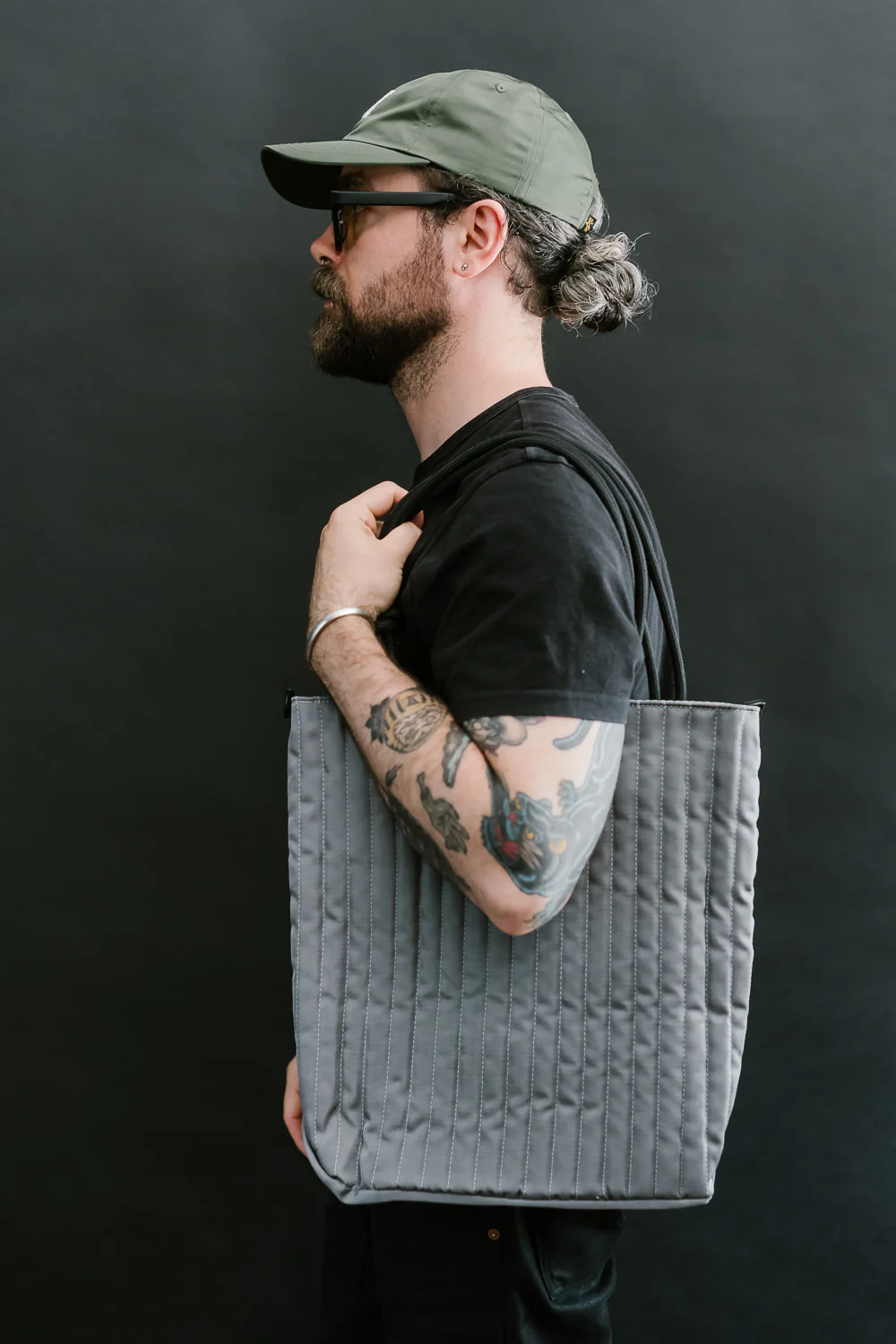 OGL-ORI-MILLIE-UTIL-SIL - OGL Originale Tech Material Millie Utility Tote Bag - Silver - Image 6