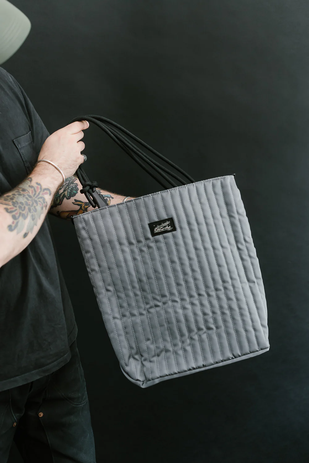 OGL-ORI-MILLIE-UTIL-SIL - OGL Originale Tech Material Millie Utility Tote Bag - Silver - Image 8