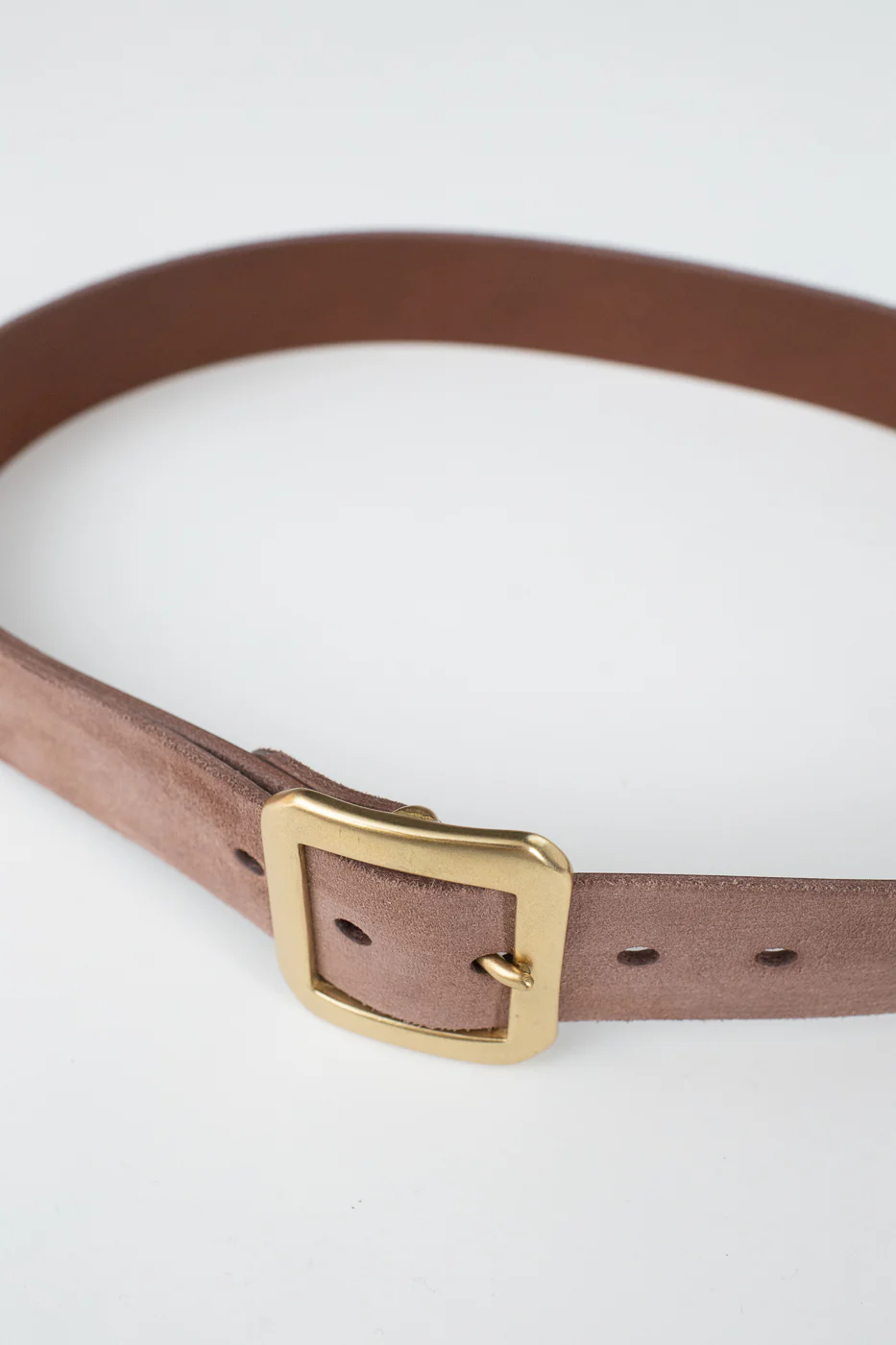 OGL Single Prong Garrison Buckle Leather Belt - Rough Out Brown - Image 2