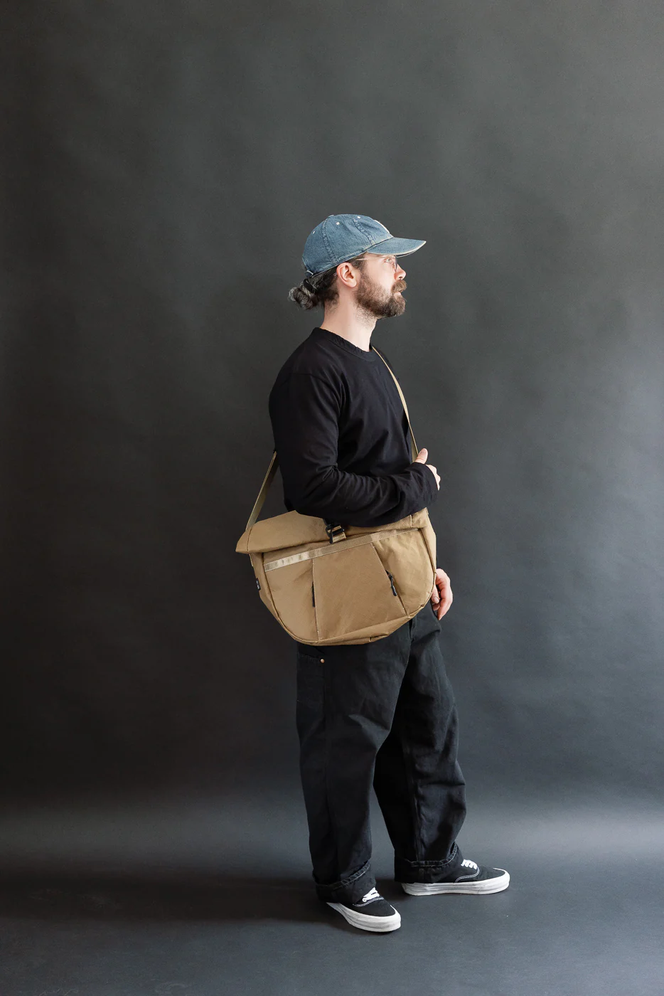OGL-XTAC-HOBO-BLK - OGL XTAC Roll Top Hobo Bag - Golden Brown - Image 15