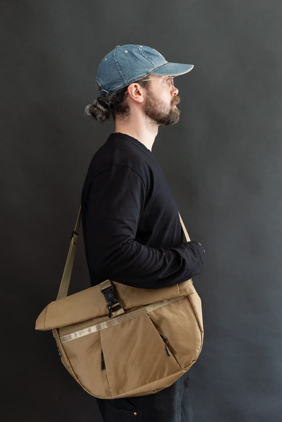 OGL-XTAC-HOBO-BLK - OGL XTAC Roll Top Hobo Bag - Golden Brown - Image 18