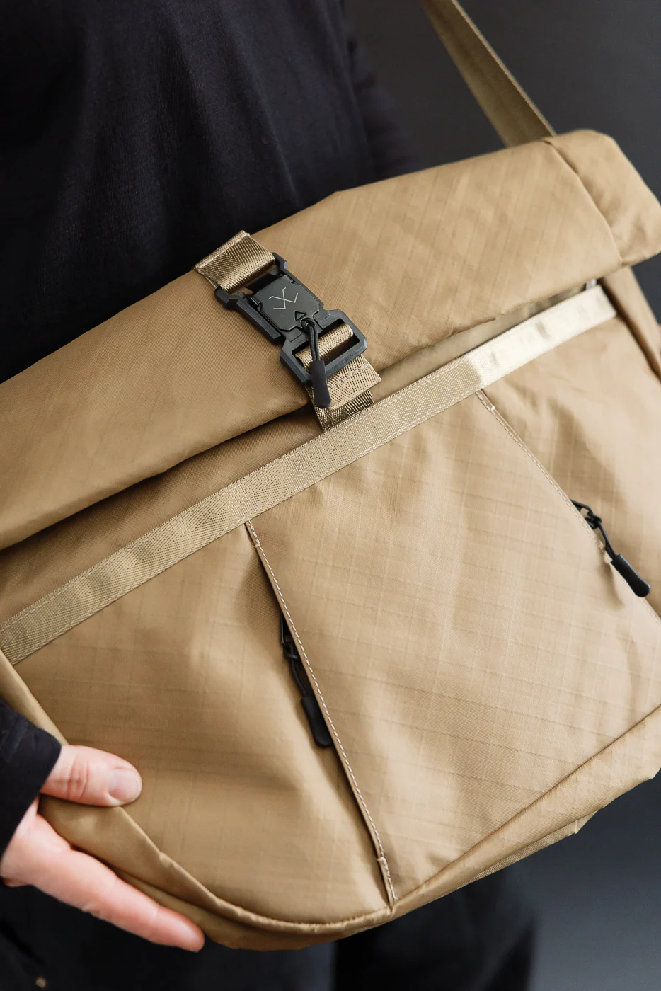OGL-XTAC-HOBO-BLK - OGL XTAC Roll Top Hobo Bag - Golden Brown - Image 20