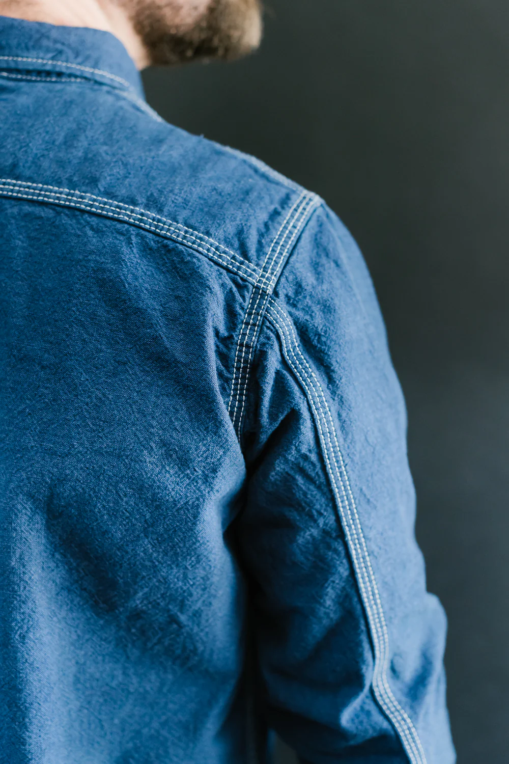 10oz Overdyed Work Shirt - Blue - Image 23