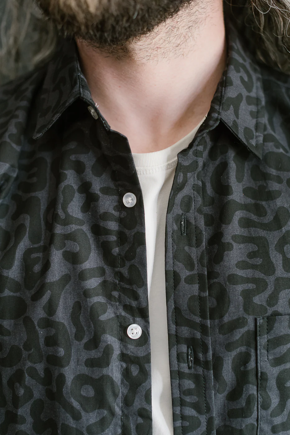 Oxford Shirt Alphabet Camo - Grey - Image 20
