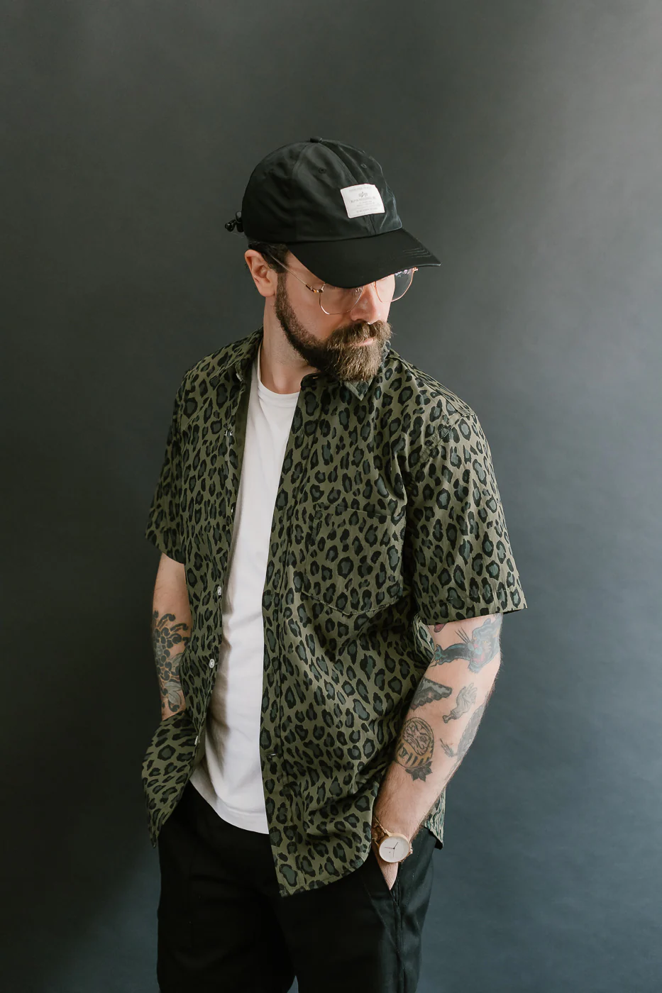 Oxford Shirt Cheetah Camo - Olive - Image 12