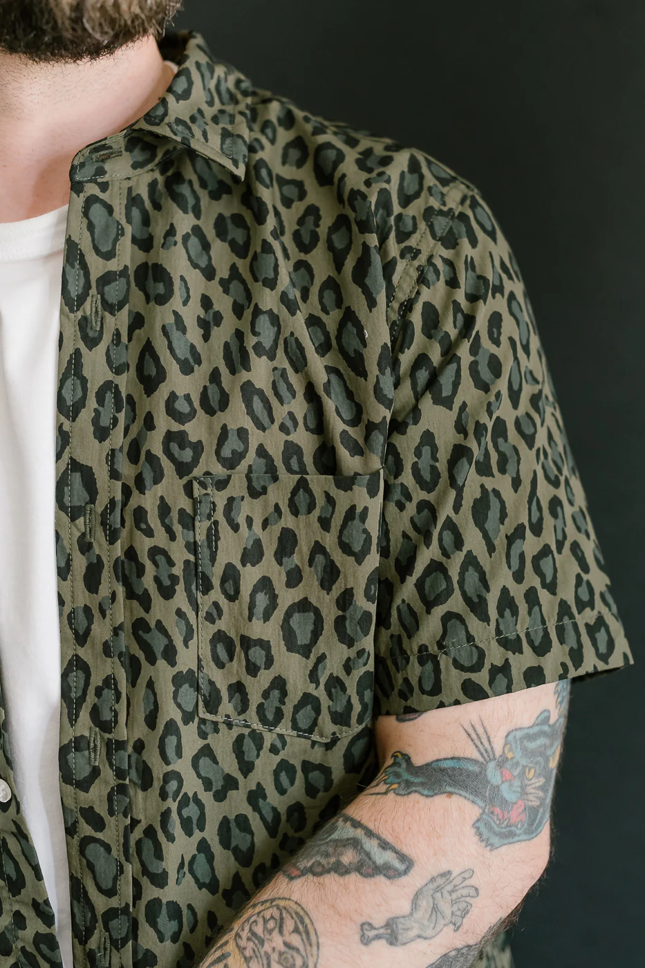 Oxford Shirt Cheetah Camo - Olive - Image 18