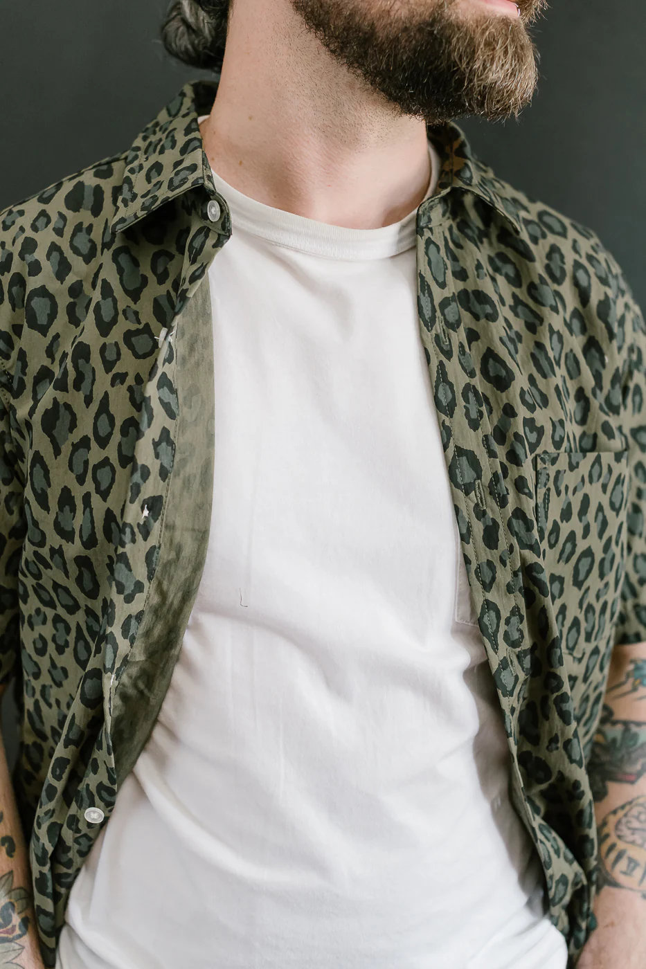 Oxford Shirt Cheetah Camo - Olive - Image 22