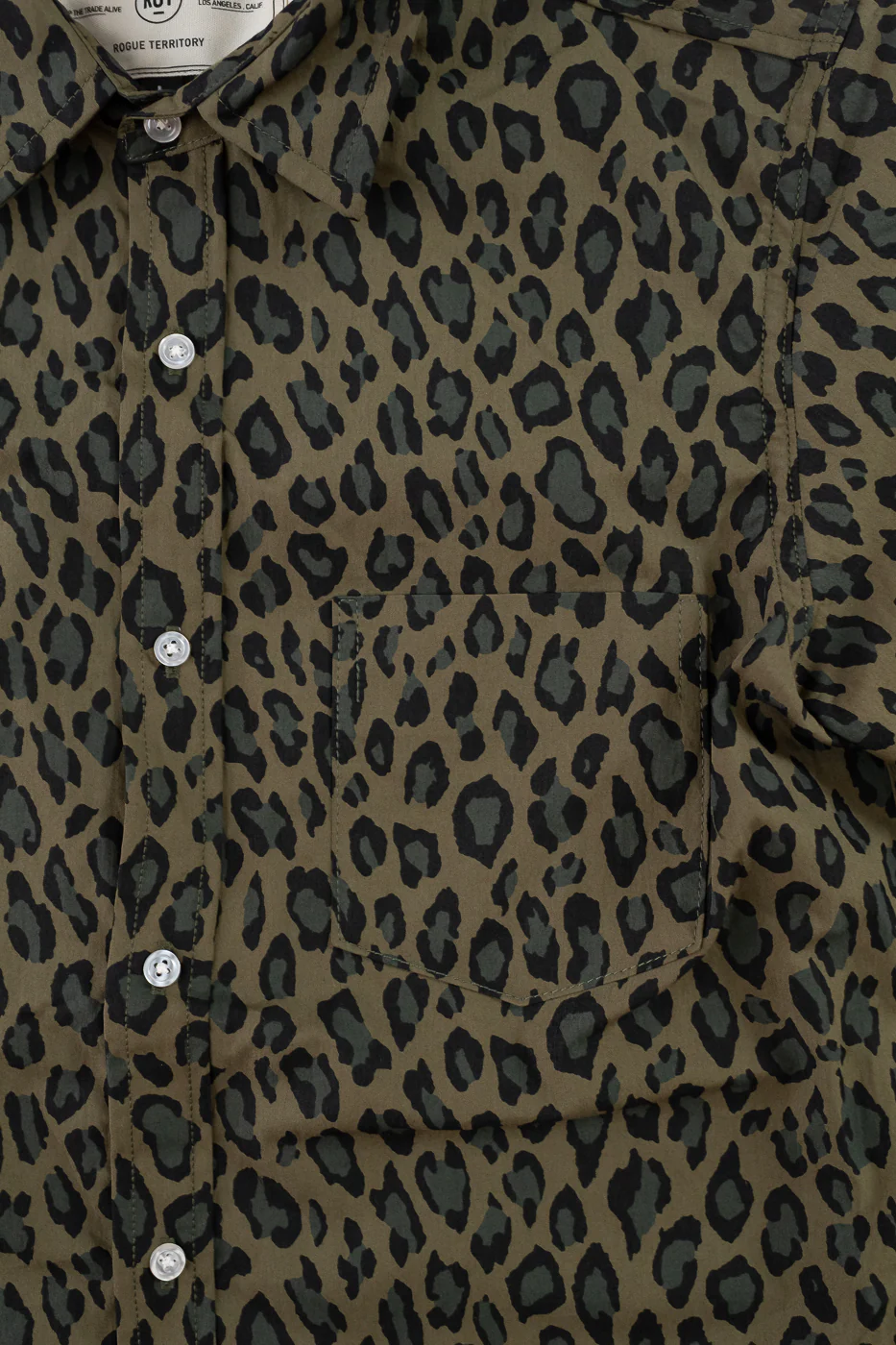 Oxford Shirt Cheetah Camo - Olive - Image 4