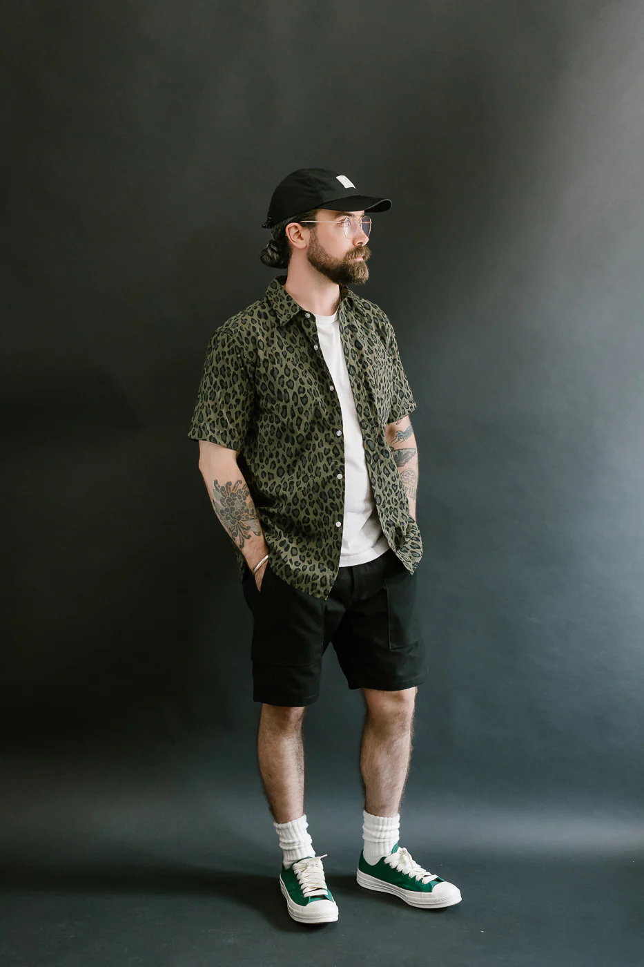 Oxford Shirt Cheetah Camo - Olive - Image 8