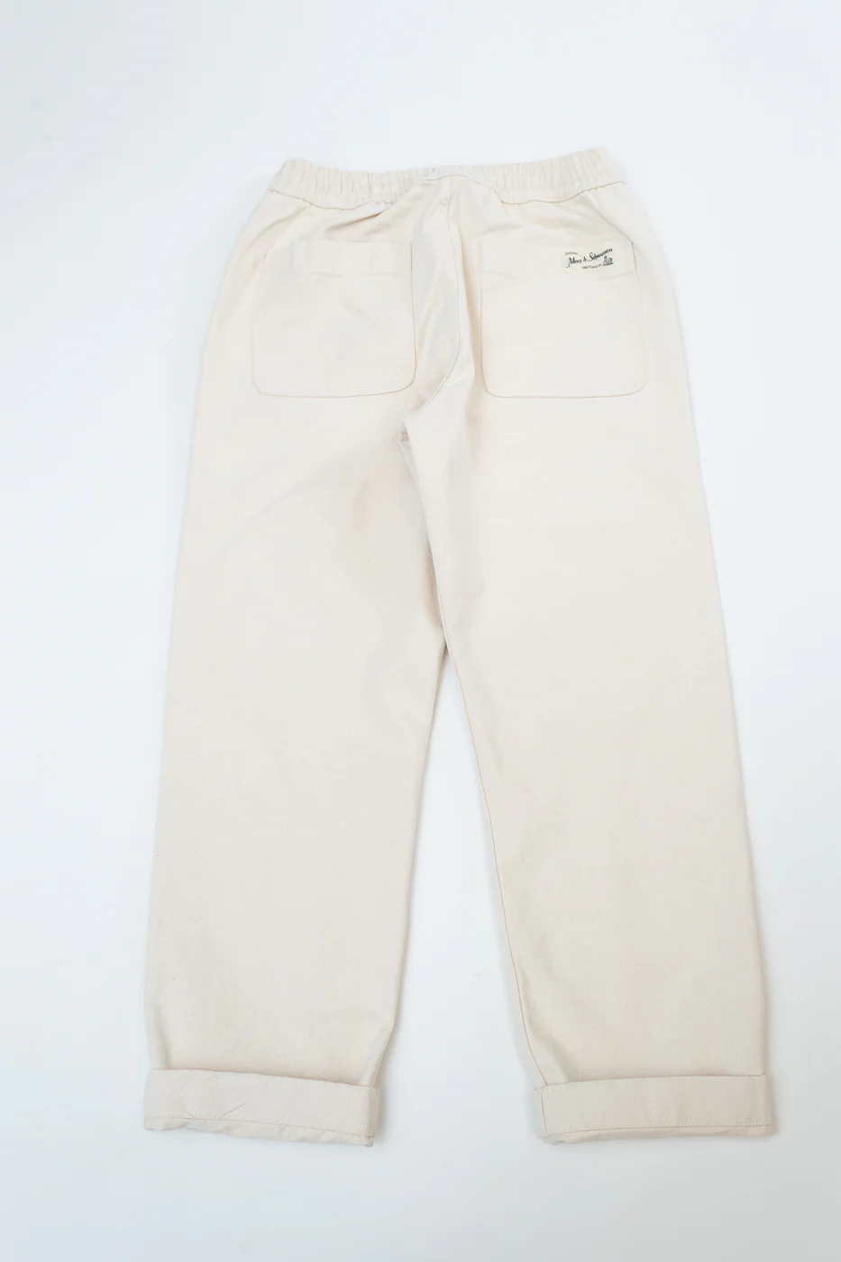 PANTS05.02 - Organic Cotton Broken Twill Drawstring Pants - Nature - Image 6