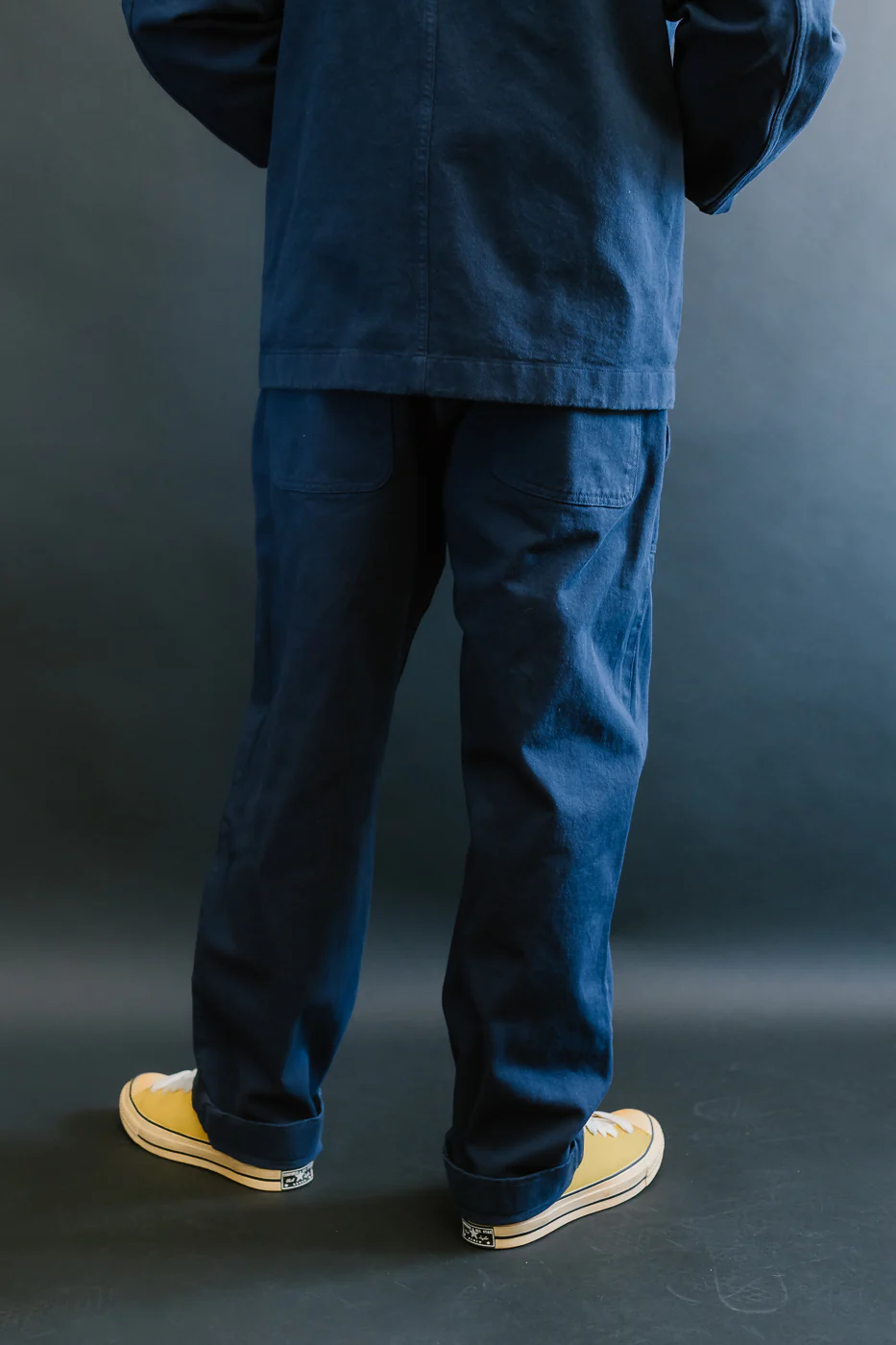 PANTS05.66 - Organic Cotton Broken Twill Drawstring Pants - Ink Blue - Image 12