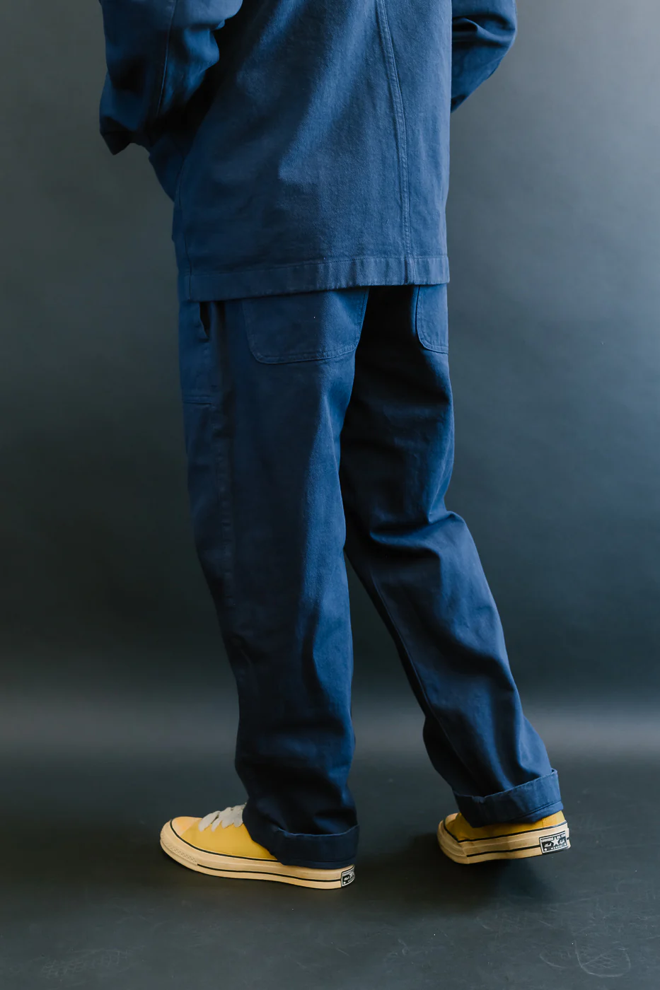 PANTS05.66 - Organic Cotton Broken Twill Drawstring Pants - Ink Blue - Image 13