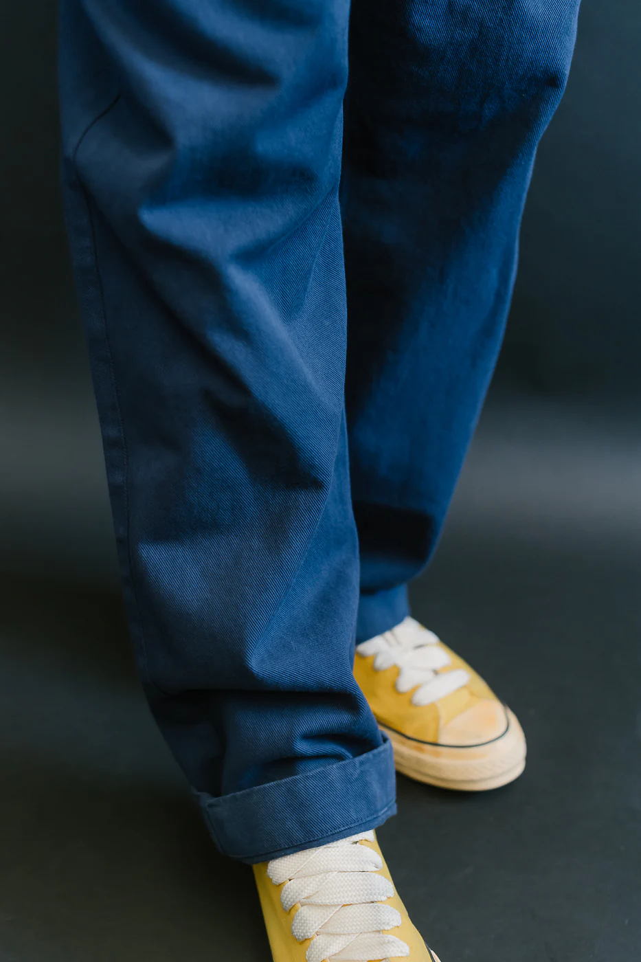 PANTS05.66 - Organic Cotton Broken Twill Drawstring Pants - Ink Blue - Image 18