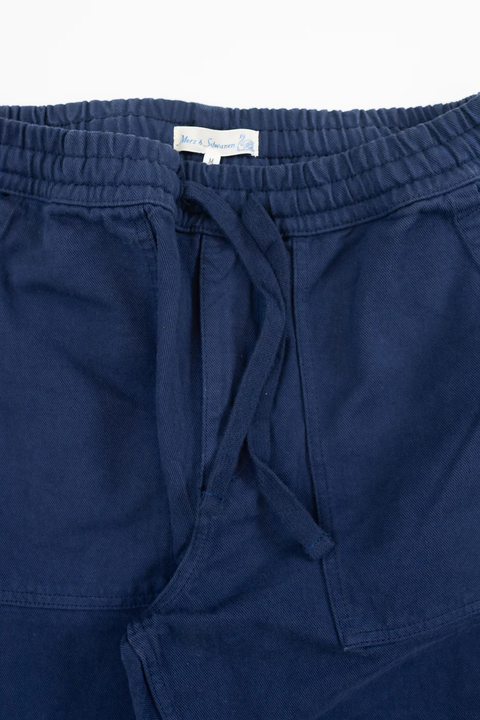 PANTS05.66 - Organic Cotton Broken Twill Drawstring Pants - Ink Blue - Image 3